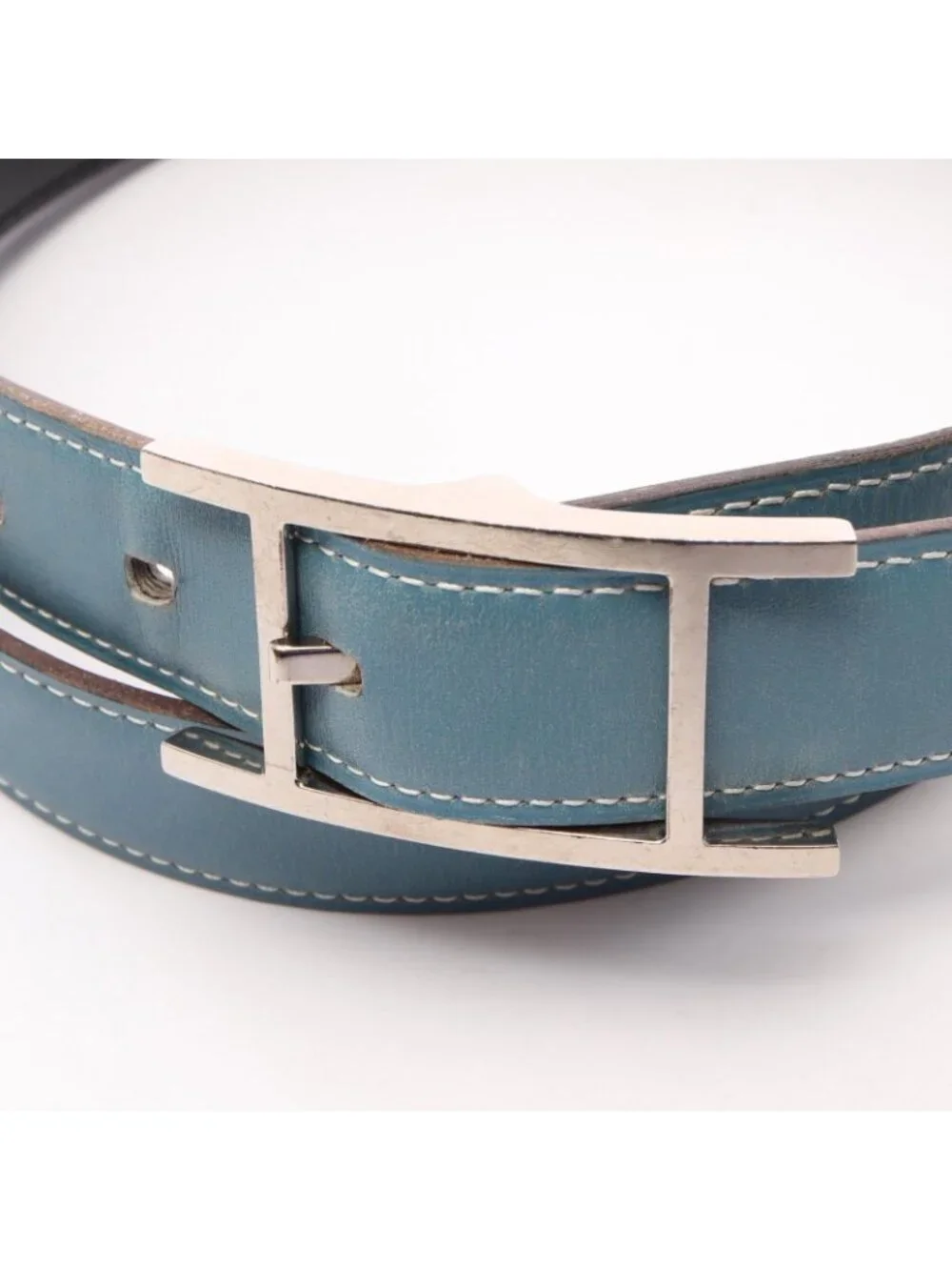 Hermes Belt Easy Hapi 3 Noir Blue Jean Calf